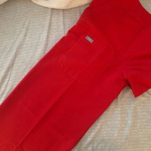NWOT Red Limited Edition FIGS M Scrub Top
